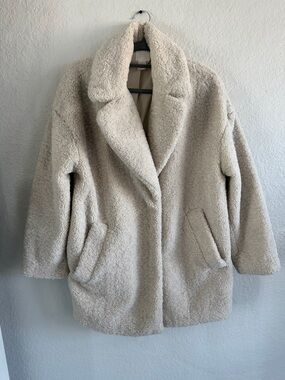 H&M Cozy Cream Teddy Coat Jacket - Women